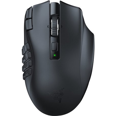 Razer Naga V2 HyperSpeed Souris de Jeu sans Fil MMO : 19 Boutons programmables – Technologie HyperScroll – Capteur Optique Focus