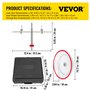 VEVOR Scie Cloche Réglable 40-300 mm Kit Scie Cloche avec Cache Poussière, Coupe-Cercle Scie à Trou Réglable avec Capot Anti-pou
