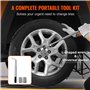VEVOR Cric Losange 2,5 T de Voiture Plage de Levage 95-435 mm Ciseaux Professionnel en Acier Résistant avec Clé Démonte-Pneu et 