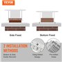 VEVOR Chapeau de Cheminée 432x432 mm Chapeau de Conduit Cheminée Base Carrée Acier Inoxydable 304 Couvercle Bouchon Protection A