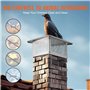 VEVOR Chapeau de Cheminée 432x432 mm Chapeau de Conduit Cheminée Base Carrée Acier Inoxydable 304 Couvercle Bouchon Protection A