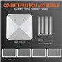 VEVOR Chapeau de Cheminée 432x432 mm Chapeau de Conduit Cheminée Base Carrée Acier Inoxydable 304 Couvercle Bouchon Protection A