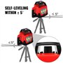 VEVOR Niveau Laser Autonivelant Balayage Rotative 360° Laser Ligne Verticale Horizontale Rouge Travail 500 m pour Construction d