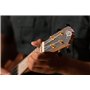 Ortega Guitars Ukulélé Soprano Acoustique – Série Timber – Housse Incluse – Ébène, Naturel (RUEB-SO)