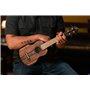 Ortega Guitars Ukulélé Soprano Acoustique – Série Timber – Housse Incluse – Ébène, Naturel (RUEB-SO)