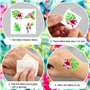 Konsait 96 Pcs Piscine de plage d'été Hawaiian Luau Faux Tatouages Temporaires Tattoos Tatouages Éphémères Autocollants pour enf