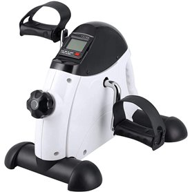 Uten Mini Vélo D'appartement Résistance Réglable Pédale pour Les Bras et Les Jambes avec Ecran LCD Blanc