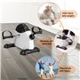 Uten Mini Vélo D'appartement Résistance Réglable Pédale pour Les Bras et Les Jambes avec Ecran LCD Blanc