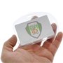 Lot de 10 porte-badges horizontaux ou verticaux en plastique transparent transparent de 5,7 x 8,9 cm – Porte-badge en vinyle fle