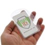 Lot de 10 porte-badges horizontaux ou verticaux en plastique transparent transparent de 5,7 x 8,9 cm – Porte-badge en vinyle fle