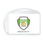 Lot de 10 porte-badges horizontaux ou verticaux en plastique transparent transparent de 5,7 x 8,9 cm – Porte-badge en vinyle fle