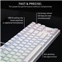 CHERRY XTRFY Clavier mécanique de jeu K4V2 TKL, clavier filaire sans numéro, éclairage RVB MX2A interrupteurs rouges (blanc)