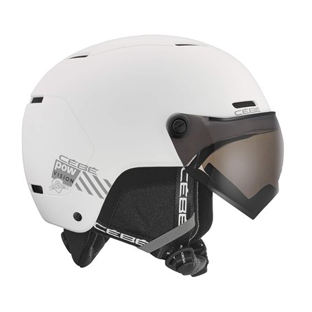 Cébé POW Vision Casque de Ski Unisexe Blanc Mat Taille M