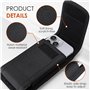 GlasFlength Étuis de Ceinture pour Téléphone, Pochette Smartphone avec Clip de Ceinture et Mousqueton Sacoche Ceinture Homme Com