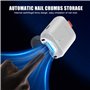 Coupe-Ongles Électrique 2 en 1 Automatique avec LED & Polisseur - Pour Adultes, Enfants et Soins des Ongles - Rechargeable, Blan