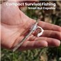 TinTackle Pro – Kit de survie compact avec mini moulinet | Équipement de pêche d'urgence ultraléger pour le camping, la randonné