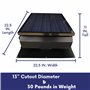 Remington Solar Ventilateur solaire de grenier 40 W/38 V avec adaptateur intelligent 110 V