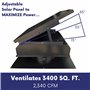 Remington Solar Ventilateur solaire de grenier 40 W/38 V avec adaptateur intelligent 110 V