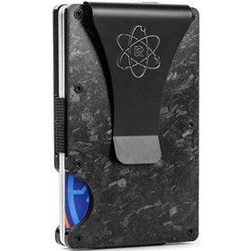 ROSSM Portefeuille pour Hommes avec Blocage RFID - Porte-Cartes de crédit Minimaliste en Fibre de Carbone et métal pour Hommes a