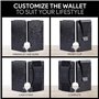 ROSSM Portefeuille pour Hommes avec Blocage RFID - Porte-Cartes de crédit Minimaliste en Fibre de Carbone et métal pour Hommes a