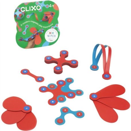 Jeu de Construction Magnétique - GIPSY TOYS - Itsy CLIXO - 18 pieces - Multicolore - Des 4 ans