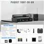 Phenyx Pro Système de Microphones sans Fil, avec Micro à Main/Poche/Casque/Cravates micros, 2 x 30 fréquences UHF, Micro sans Fi