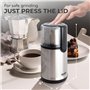 Kaffe Moulin à café électrique avec tasse amovible (3,5 onces) - Acier inoxydable - Brosse à poussière de nettoyage incluse - Mo