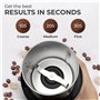 Kaffe Moulin à café électrique avec tasse amovible (3,5 onces) - Acier inoxydable - Brosse à poussière de nettoyage incluse - Mo