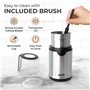 Kaffe Moulin à café électrique avec tasse amovible (3,5 onces) - Acier inoxydable - Brosse à poussière de nettoyage incluse - Mo