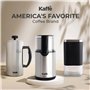 Kaffe Moulin à café électrique avec tasse amovible (3,5 onces) - Acier inoxydable - Brosse à poussière de nettoyage incluse - Mo