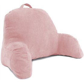 Deluxe Comfort Repose-lit en microsuède – Coussin de dossier avec accoudoirs – Oreiller de repos de lit – Chaise longue de lectu