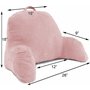 Deluxe Comfort Repose-lit en microsuède – Coussin de dossier avec accoudoirs – Oreiller de repos de lit – Chaise longue de lectu