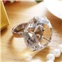 Besot Décoration de Mariage 8 cm Cristal Verre Grand Diamant Bague Romantique Proposition Mariage Accessoires Maison Ornements f