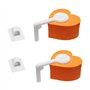 Lot de 6 Bloque de Porte Sur Charnière Protecteur de Doigt Protection en 3 Couleur Sécurité Bébé Maison