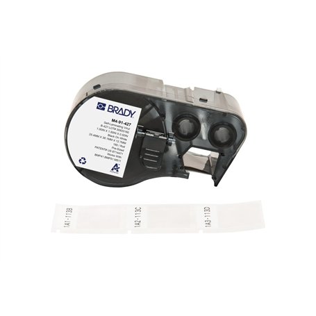 Brady Étiquettes en vinyle auto-protégé étiqueteuses BMP41/BMP51/BMP53/M511 - 180 Étiquettes imprimables adhésives - Noir sur bl
