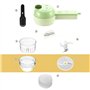 SIYANO Ensemble de coupe-légumes électrique 4 en 1 multifonction, robot de cuisine fil pour ail, poivre, piment, oignon, céleri,