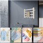 Porte-Serviettes Électrique Salle de Bain, Sèche-Serviettes Électrique Mural avec 4 Barres, Chauffe-Serviette avec Thermostatiqu