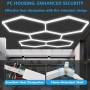 HJDSUDU Éclairage de Garage Hexagonal, plafonnier en nid d'abeille, 5 systèmes de Grille 6500K Blanc Froid, plafonnier Hexagonal