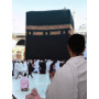 Kit Ihram Hajj et Omra pèlrinage Adulte 1350grame sac banane et ceinture Ensemble de 2 serviettes blanches épaisse 110 x 220 cm 