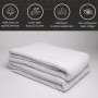 Kit Ihram Hajj et Omra pèlrinage Adulte 1350grame sac banane et ceinture Ensemble de 2 serviettes blanches épaisse 110 x 220 cm 
