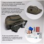 Kit Ihram Hajj et Omra pèlrinage Adulte 1350grame sac banane et ceinture Ensemble de 2 serviettes blanches épaisse 110 x 220 cm 