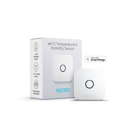 AEOTEC ZWA039 aërQ Capteur de température et d'humidité Z-Wave SmartThings Blanc