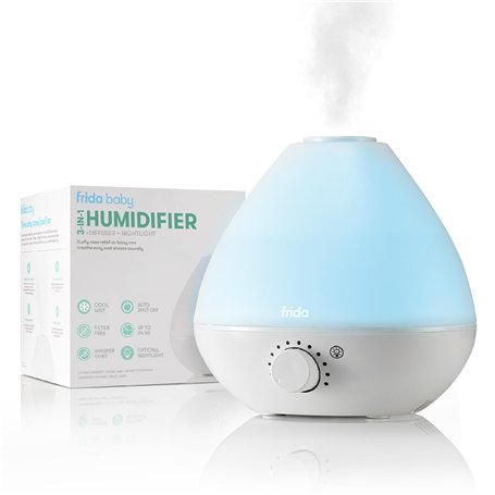 Frida Baby Humidificateur 3 en 1 à brume froide pour bébé | Diffuseur + veilleuse