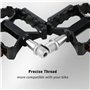 JXJXJX Pédales réfléchissantes pour VTT – Pédales plates en aluminium CNC à 3 roulements | Surface antidérapante avec bandes réf