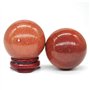 ZNTIHZ Boules De Cristal Décoratives Décoration de Boule de Massage de Pierre précieuse de Cristal de Sable de Goldstone Rouge d