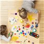 Lefranc Bourgeois - Pastilles de gouache pour enfants - Boîte de 12 pastilles 30mm + 1 pinceau