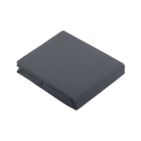 STOF - Drap Plat - Taille 300x240 cm - 100% Coton - Couleur Gris - Modèle Alicia - Qualité Exceptionnelle - Certifié Oeko-Tex -