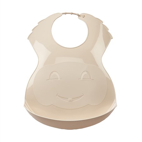 THERMOBABY Bavoir Semi-Rigide Avec Récupérateur - Fabriqué En France - Marron Glacé