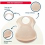 THERMOBABY Bavoir Semi-Rigide Avec Récupérateur - Fabriqué En France - Marron Glacé