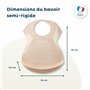 THERMOBABY Bavoir Semi-Rigide Avec Récupérateur - Fabriqué En France - Marron Glacé